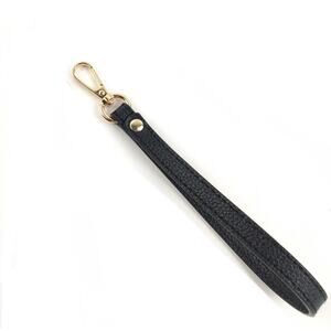 Black and Silver Accessories Wrist Strap Purse Bag Strap 20CM PU Leather Handles